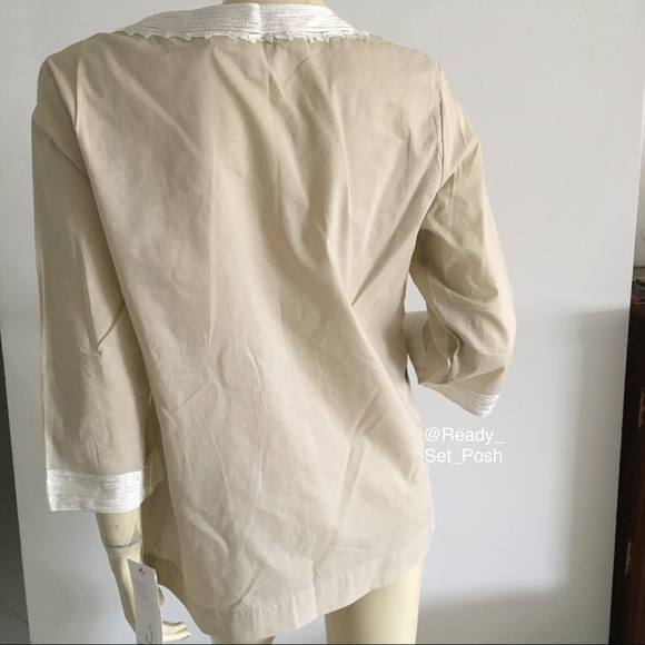 {new} Jones New York 3/4 sleeve embellished tunic - Picture 4 of 7
